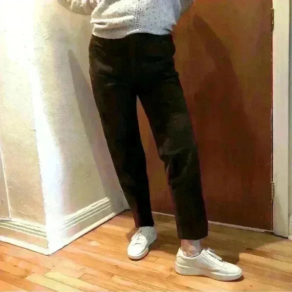 Brown Suede Leather Trousers  Pants - Picture 6 of 7